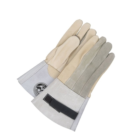 Premium Grain Palm Split Back Utility Glove W/Velcro Strap, Size XS
